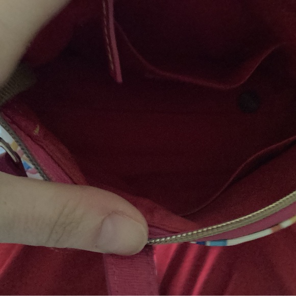 Dooney & Bourke Hot Pink Satchel Bag with Signature Pattern - Picture 5 of 5